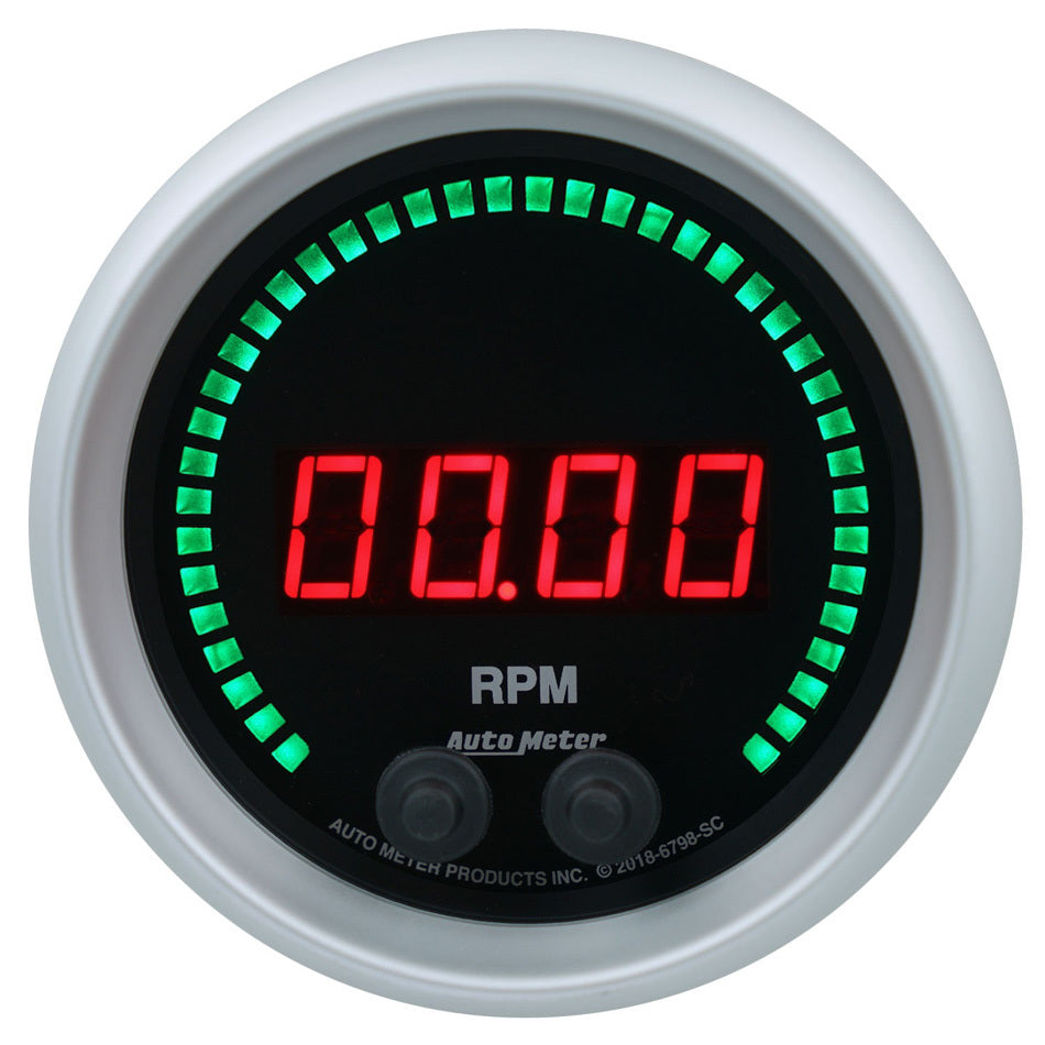 AUTOMETER 6798-SC - 3-3/8 16K RPM Tachometer Elite Digital SC Series image
