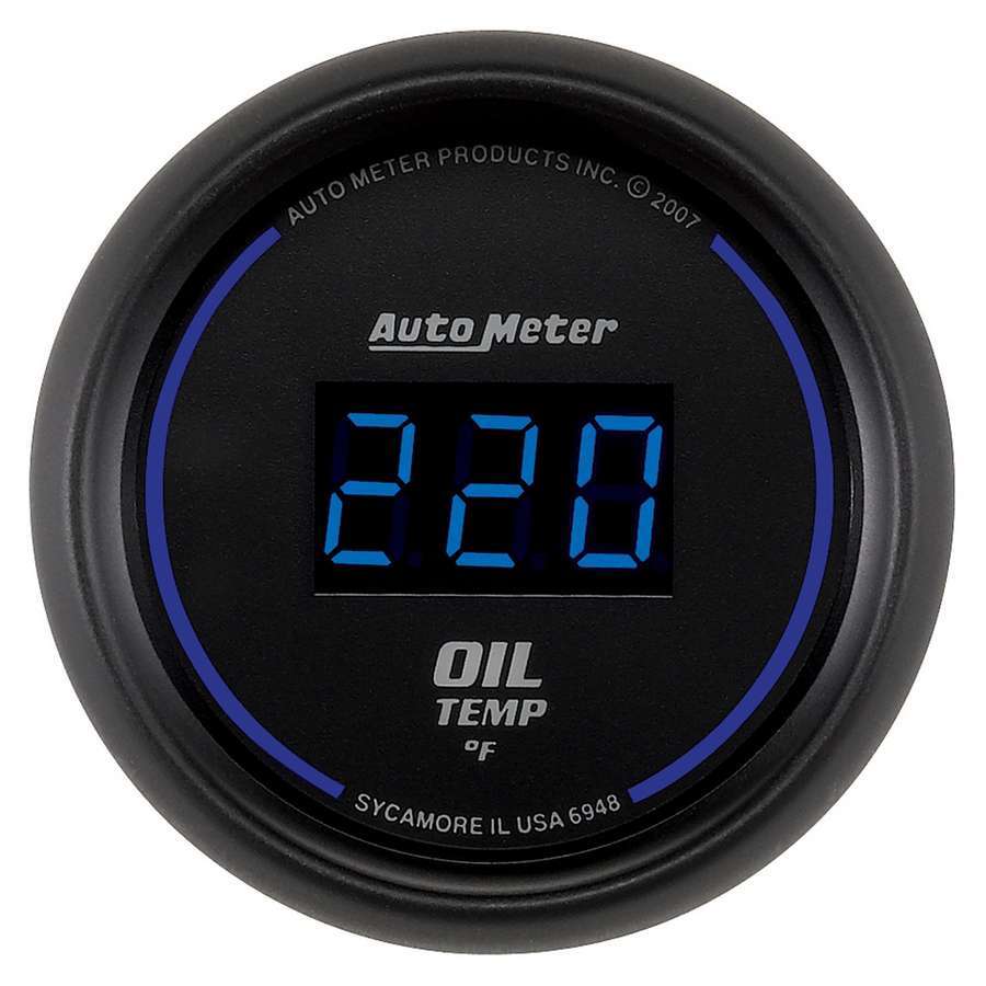 AUTOMETER 6948 - 2-1/16in Cobalt Oil Temp Gauge  Digital 340F image