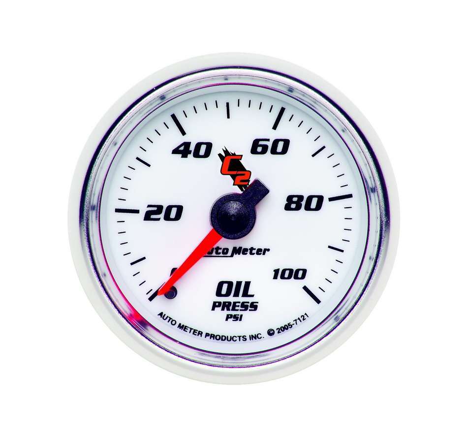 AUTOMETER 7121 - 2-1/16in C2/S Oil Press. Gauge 0-100psi image