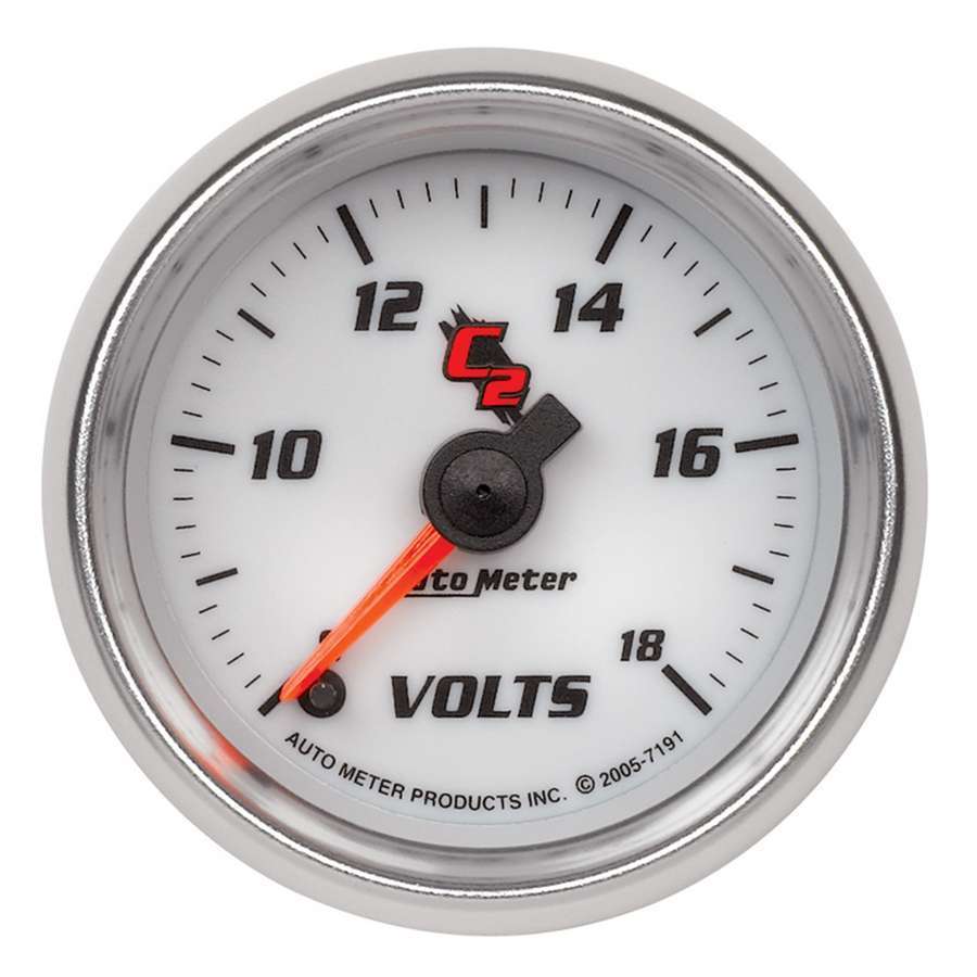 AUTOMETER 7191 - 2-1/16in C2/S Voltmeter Gauge 8-18 Volts image