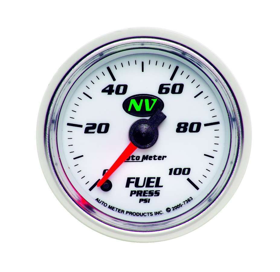 AUTOMETER 7363 - 2-1/16in NV/S Fuel Pressure Gauge 0-100psi image