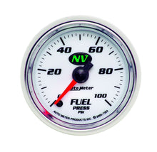 Load image into Gallery viewer, AUTOMETER 7363 - 2-1/16in NV/S Fuel Pressure Gauge 0-100psi image