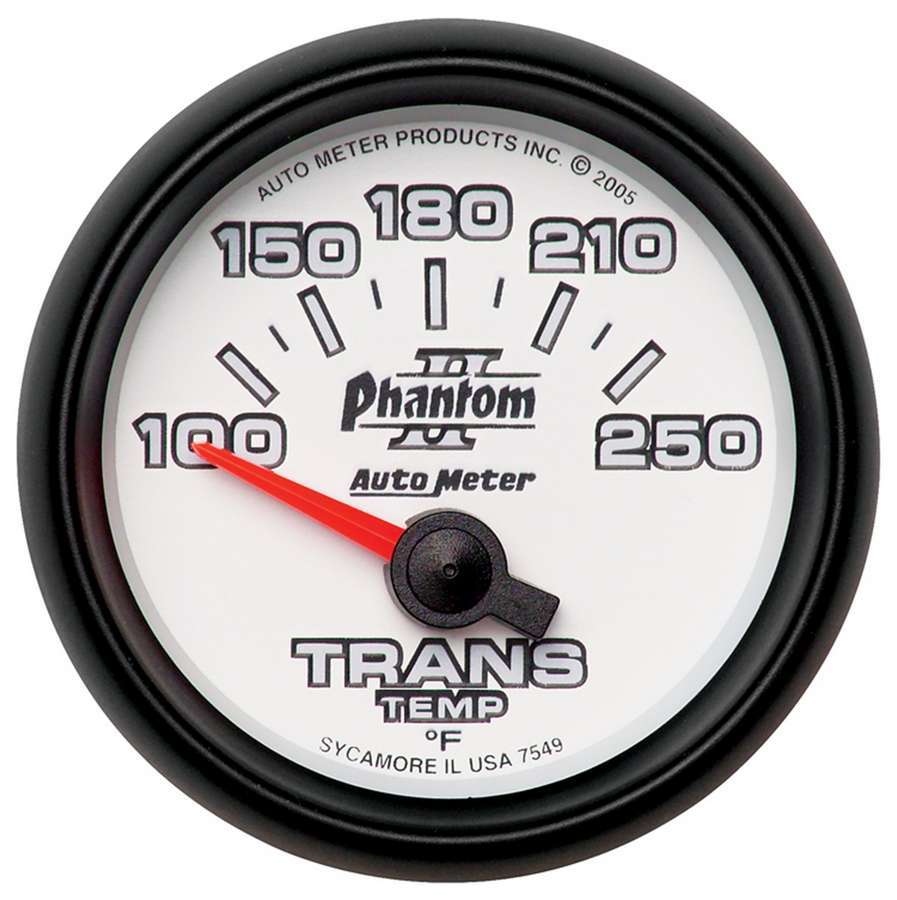AUTOMETER 7549 - 2-1/16in P/S II Trans. Temp. Gauge 100-250 image