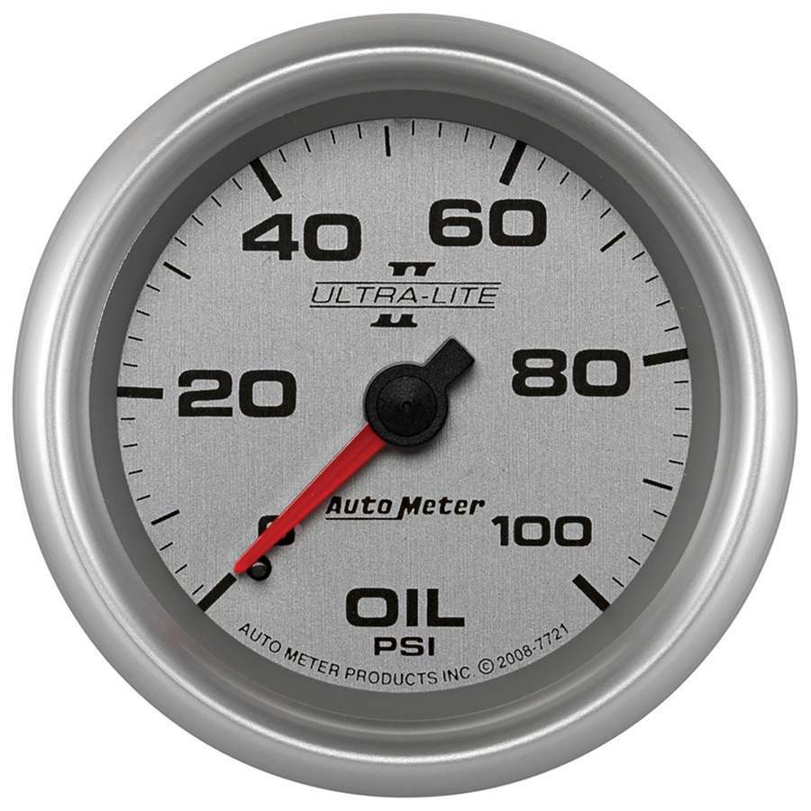 AUTOMETER 7721 - 2-5/8 U/L II Oil Press Gauge 0-100psi image