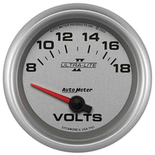 Load image into Gallery viewer, AUTOMETER 7791 - 2-5/8 U/L II Voltmeter Gauge 8-18volts image