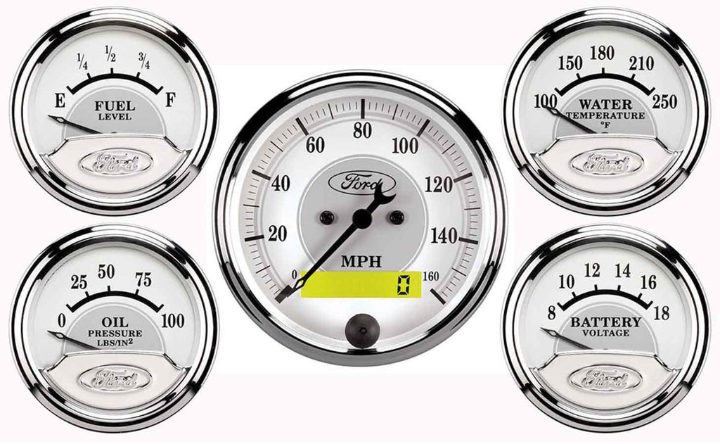 AUTOMETER 880087 - Ford Racing 5 Gauge Kit - White Face image