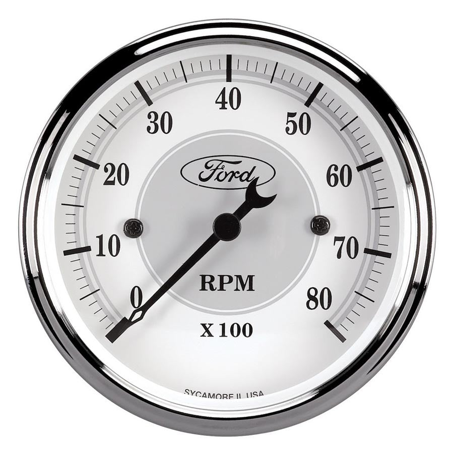 AUTOMETER 880088 - Ford Racing Tach - 3-1/8 In-Dach - White Face image