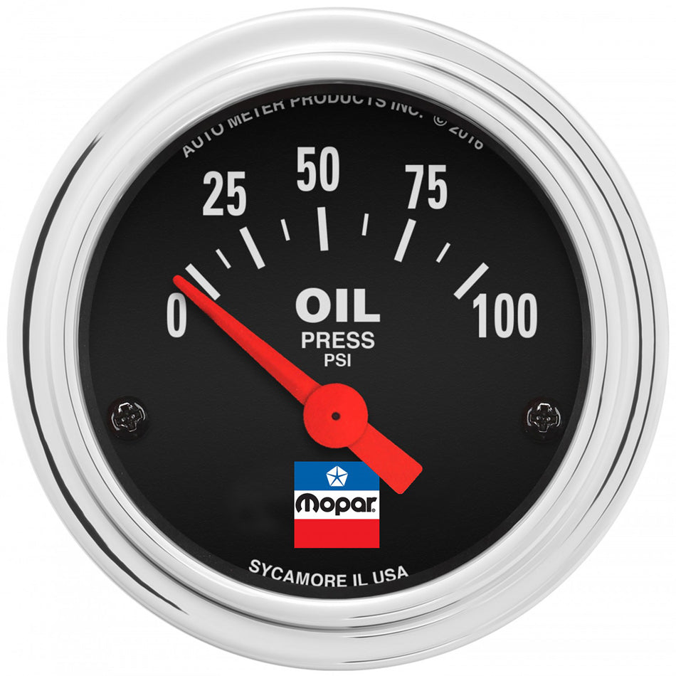 AUTOMETER 880786 - 2-1/16 Oil Press Gauge Mopar Logo Series image