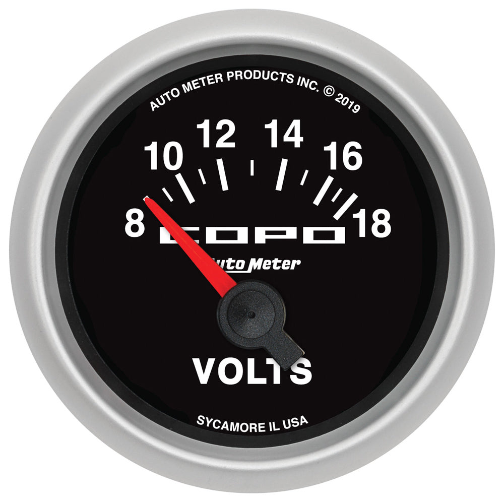 AUTOMETER 880874 - 2-1/16 COPO Voltmeter Gauge 8-18 Volts image