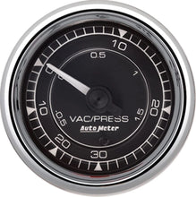 Load image into Gallery viewer, AUTOMETER 9703 - 2/16 Chrono Chrome Gauge Vac/Boost  30HG/30PSI image