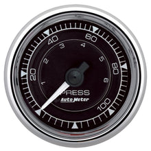 Load image into Gallery viewer, AUTOMETER 9721 - 2/16 Chrono Chrome Gauge Pressure 0-100PSI image