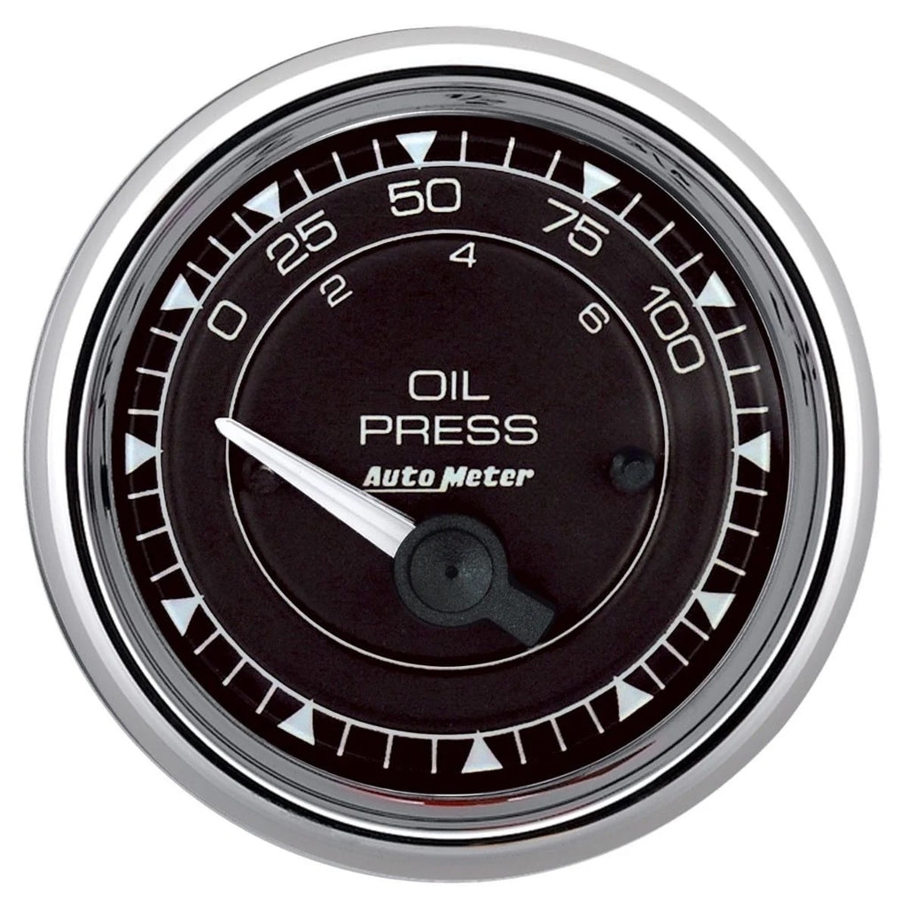 AUTOMETER 9727 - 2/16 Chrono Chrome Gaug Pressure 0-100PSI image