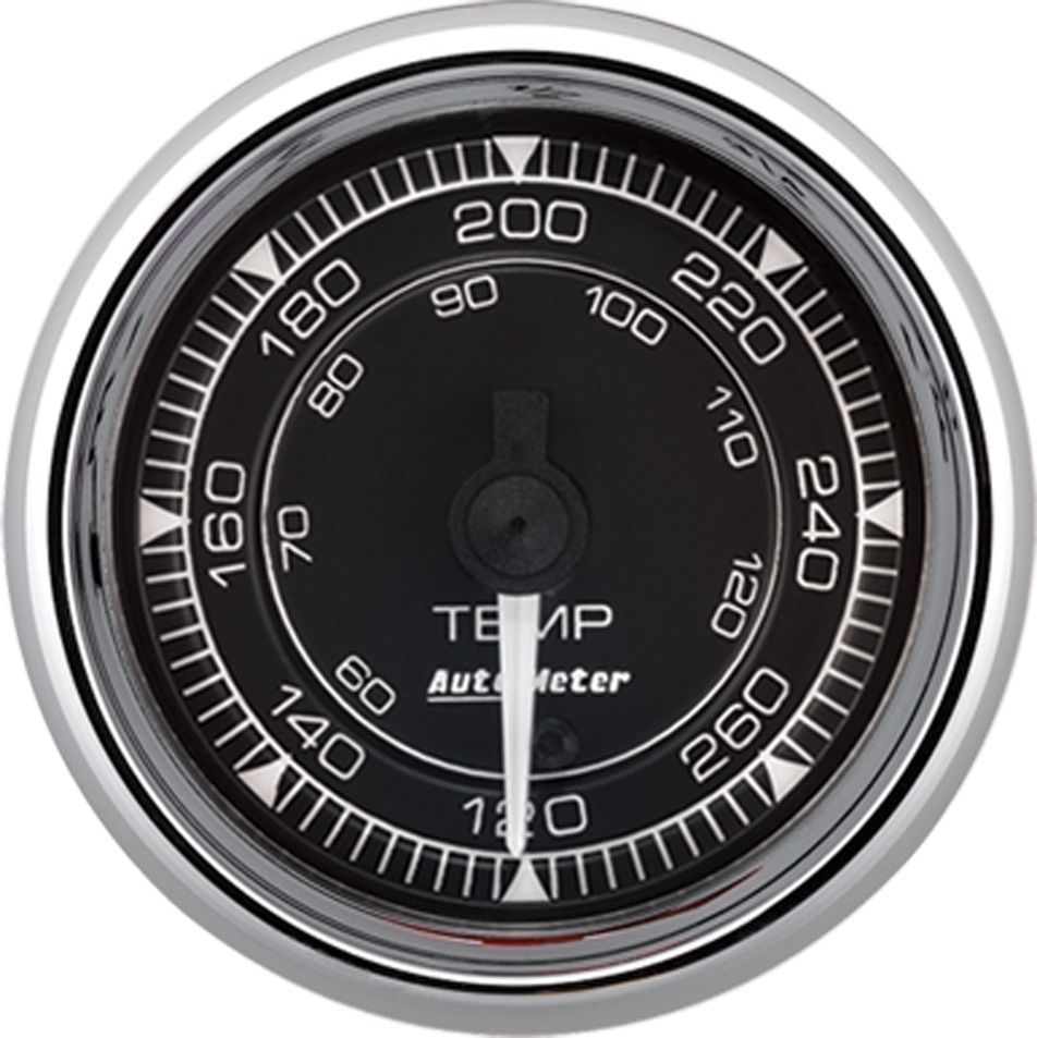 AUTOMETER 9754 - 2/16 Chrono Chrome Gauge Temp - 120-280 Degree image