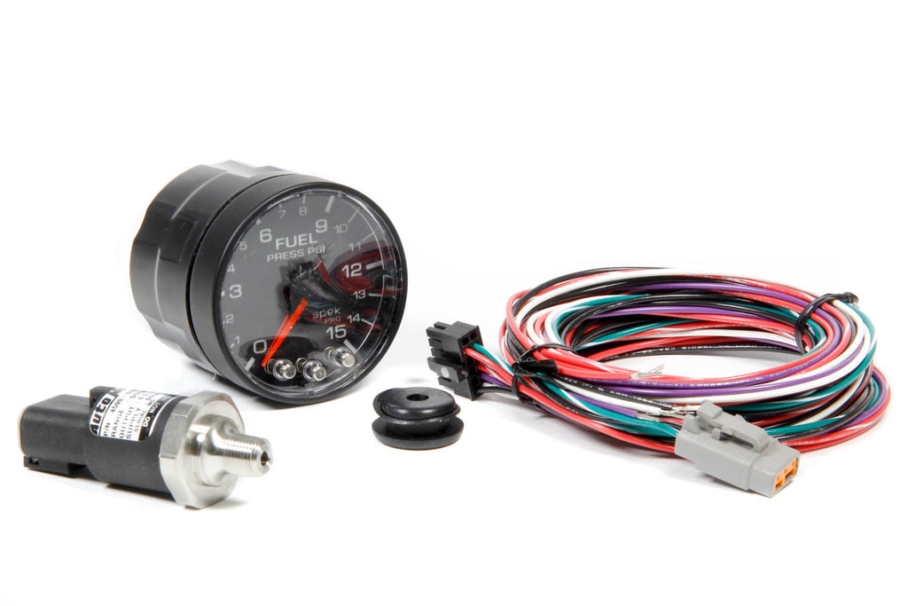 AUTOMETER P315328 - Spek-Pro 2-1/16 Fuel Press. Gauge w/Peak Mem. image