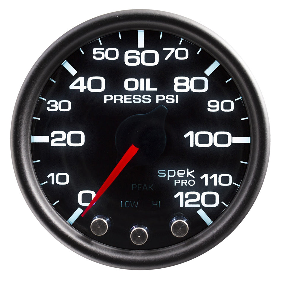 AUTOMETER P32552 - Spek-Pro Oil Pressure Gauge 0-120psi 2-1/16 image