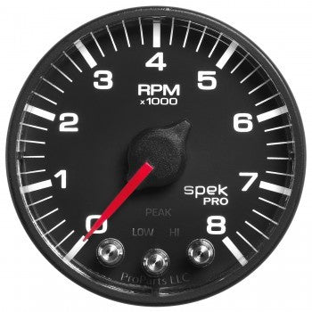 AUTOMETER P334328 - Spek-Pro 2-1/16 Tach w/ Shift Light & Peak Mem. image