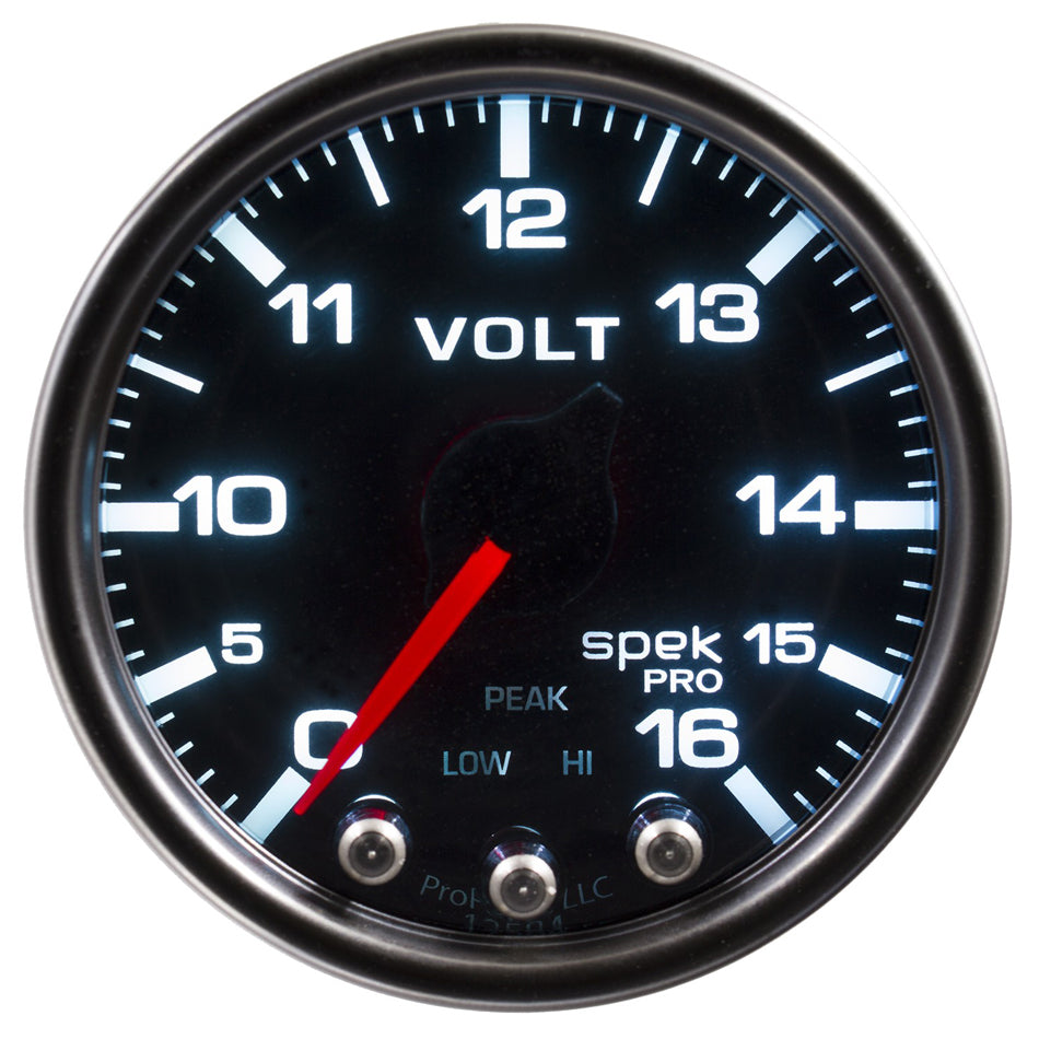 AUTOMETER P34452 - Spek-Pro Voltmeter Gauge 0-16 Volt 2-1/16 image