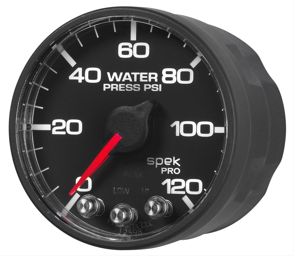 AUTOMETER P345328 - 2-1/16 Spek-Pro Water Pressure Gauge 120psi image