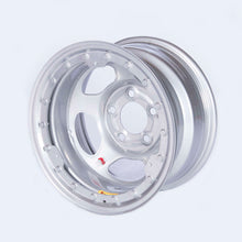 Load image into Gallery viewer, BASSETT 58AC3ISLK - 15x8 IMCA Silver Beadlock Inertia 5x4.75 image