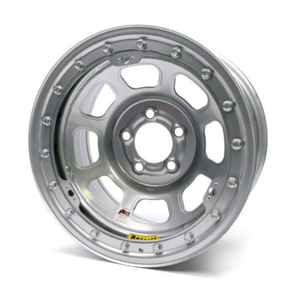 BASSETT 58D52ISLK - 15X8 IMCA B/Lock Wheel D-Hole Silver 5x5 image