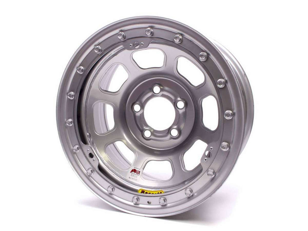 BASSETT 58D5475ISLK - 15x8 IMCA B/Lock Wheel D-Hole Silver 5x5 image