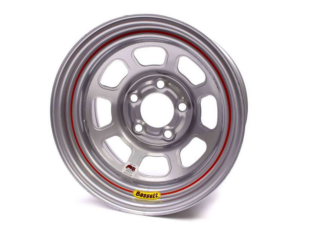 BASSETT 58DC1IS - 15X8 IMCA Wheel D-Hole Silver 5x4.75 image