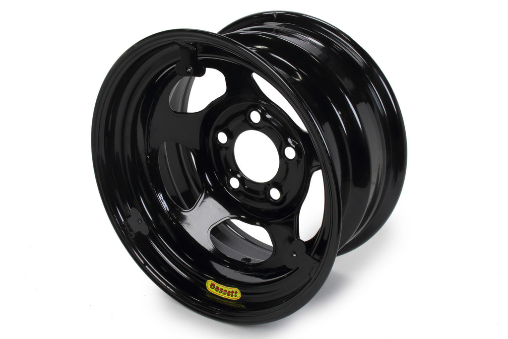 BASSETT 58R53EBTAB - Wheel 15x8 Black Inerita 5x5 w/ Mudcover Tabs image