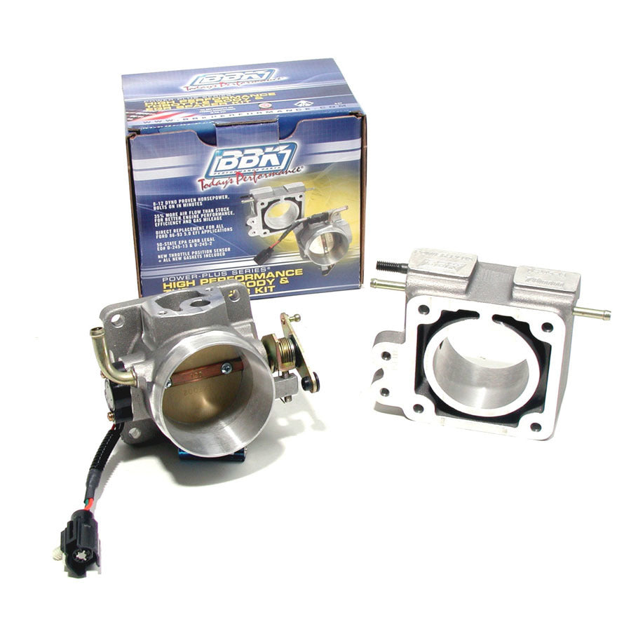 BBK PERFORMANCE 1500 - 70mm Throttle Body/EGR Plate Kit  - 86-93 Must. image