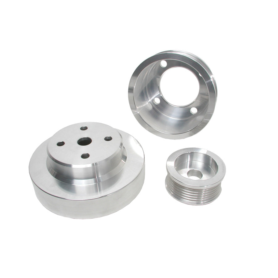 BBK PERFORMANCE 1553 - 3pc. Aluminum Pulley Kit - 79-93 Mustang image