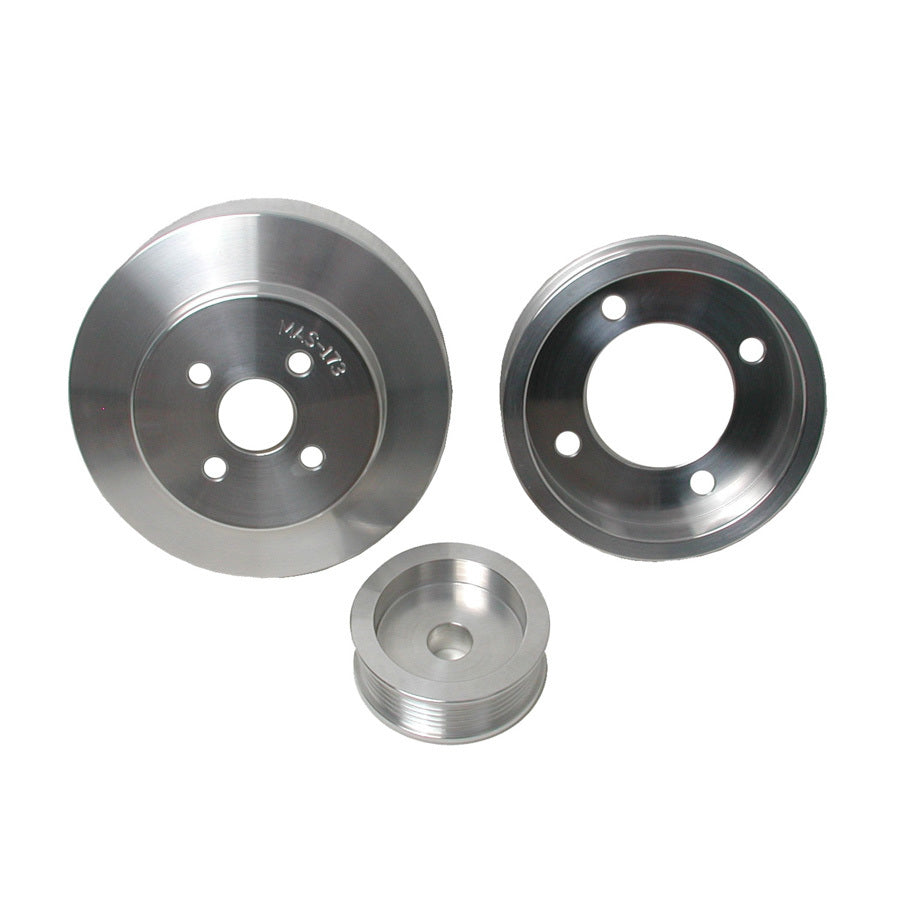 BBK PERFORMANCE 1554 - 3pc. Aluminum Pulley Kit - 94-95 Mustang 5.0L image