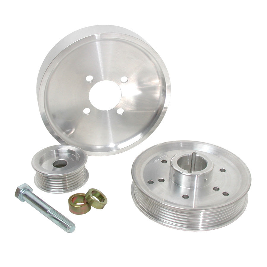 BBK PERFORMANCE 1559 - 3pc. Aluminum Pulley Kit - 01-04 GT/Cobra 4.6L image