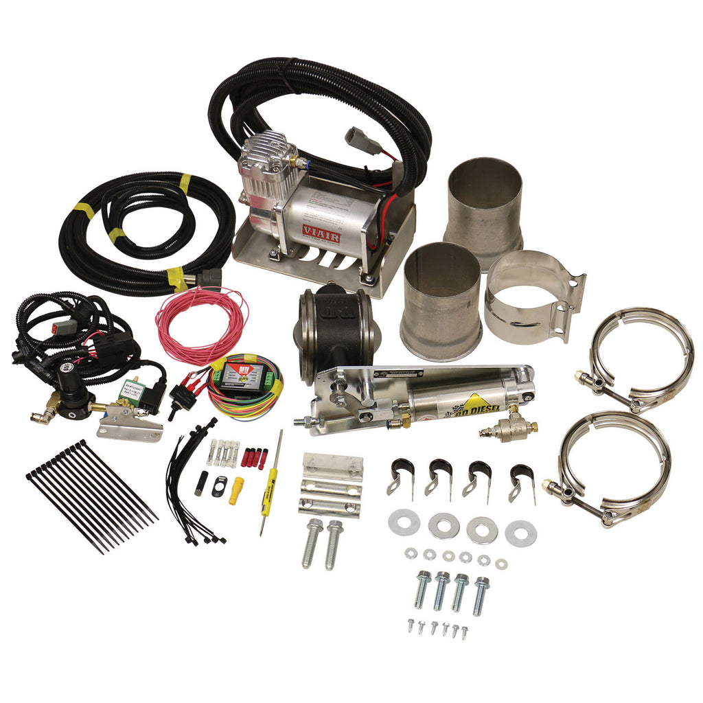 BD DIESEL 1028140 - Exhaust Brake Universal 4in w/ Air Compressor image