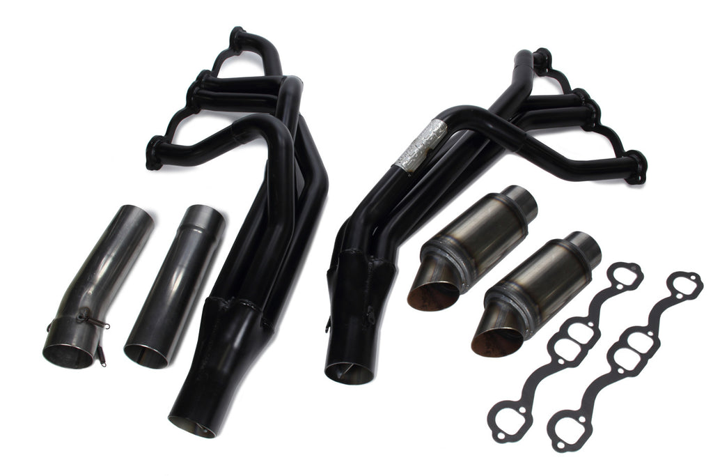 BEYEA CUSTOM HEADERS DLM604-17-B - SBC DLM Header 1-5/8 x 1/-3/4 Crate 2-3/4in Col image