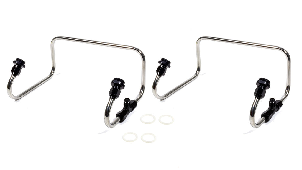 THE BLOWER SHOP 4372-AB - Dual Inlet Fuel Line Kit Holley 4150 Black Anod. image