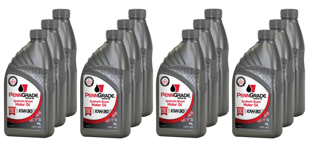 PENNGRADE MOTOR OIL 62736-12 - PennGrade Syn Blend 10w 30 Case 12 x 1 Quart image