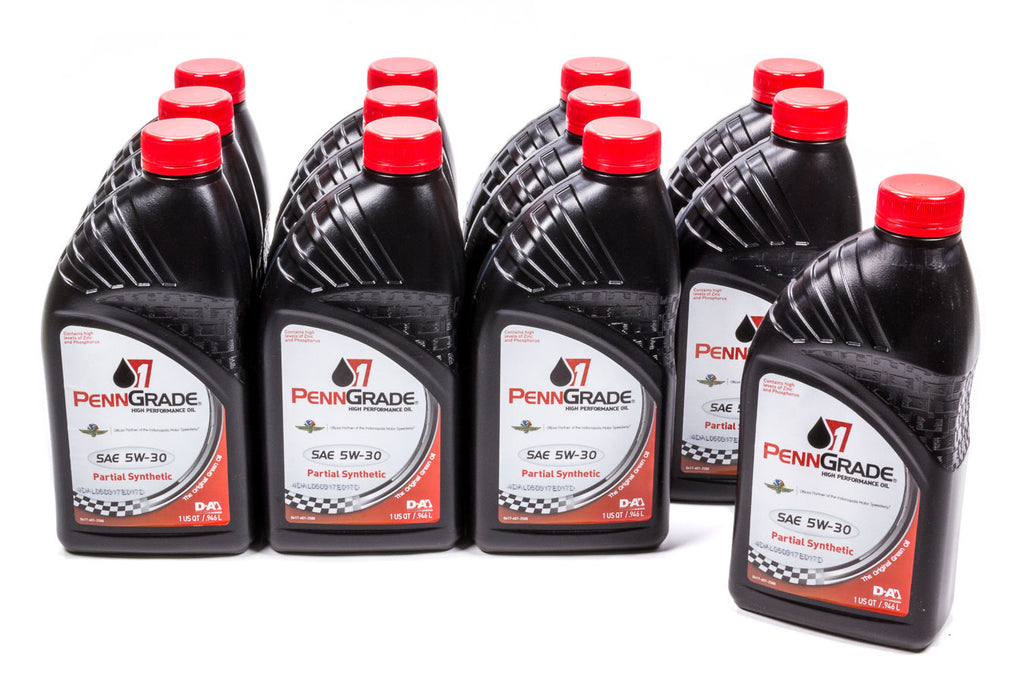 PENNGRADE MOTOR OIL 71096-12 - 5w30 Racing Oil Cs/12-Qt Partial Synthetic image