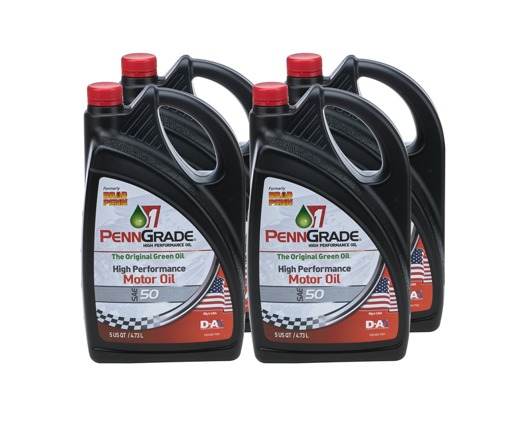 PENNGRADE MOTOR OIL 71150-4 - 50w Racing Oil Case 4 x 5 Quart Bottles image