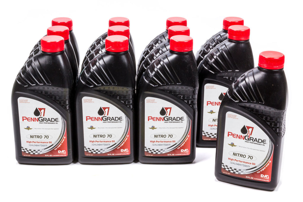 PENNGRADE MOTOR OIL 71176-12 - Nitro 70 Racing Oil Case/12-Qt image