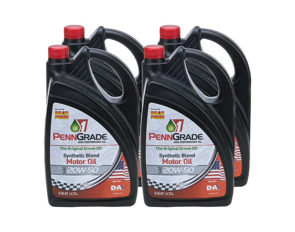 PENNGRADE MOTOR OIL 71190-4 - 20w50 Racing Oil Case 4 x 5 Quart Bottles image