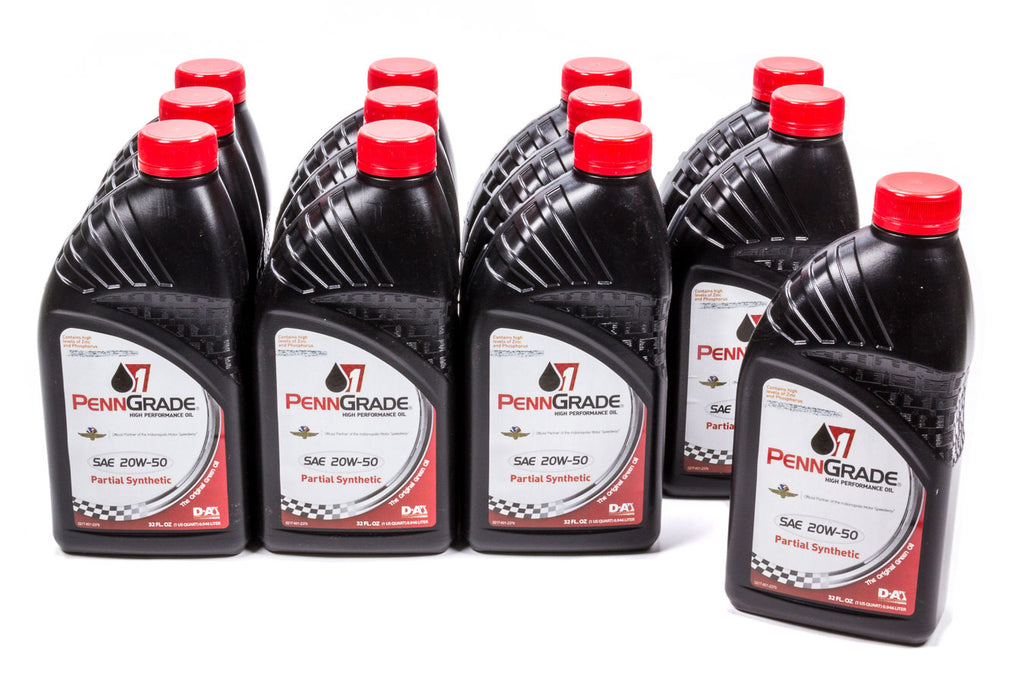 PENNGRADE MOTOR OIL 71196-12 - 20w50 Racing Oil Case Partial Synthetic image