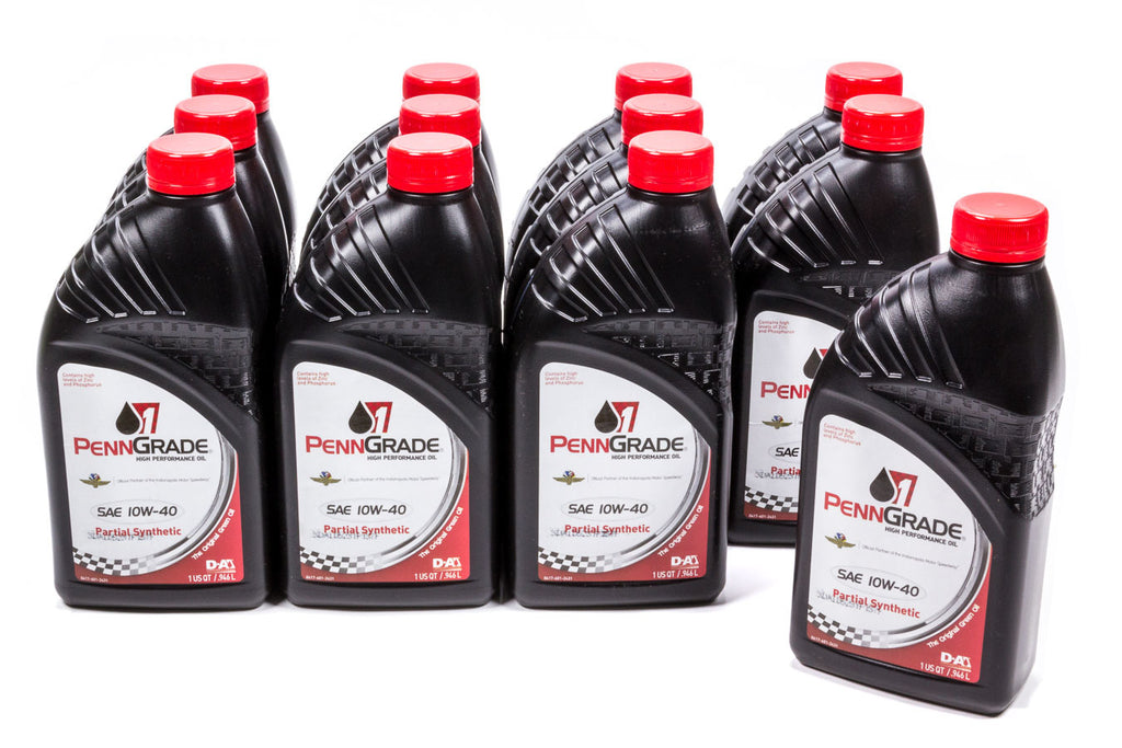 PENNGRADE MOTOR OIL 71446-12 - 10w40 Racing Oil Cs/12Qt Partial Synthetic image