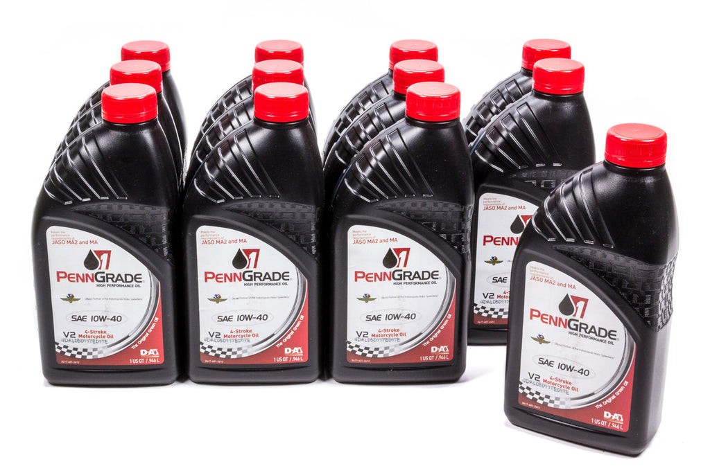 PENNGRADE MOTOR OIL 71566-12 - 10w40 Motorcycle Oil Cs/12-Qt image