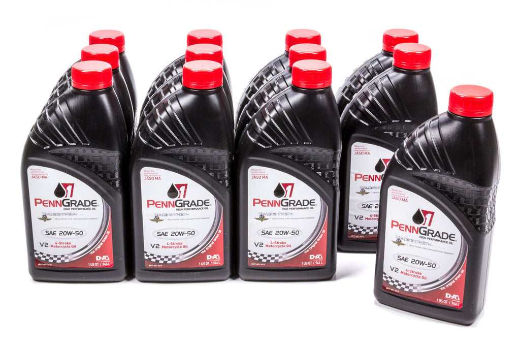 PENNGRADE MOTOR OIL 71576-12 - 20w50 Motorcycle Oil Cs/12-Qt image