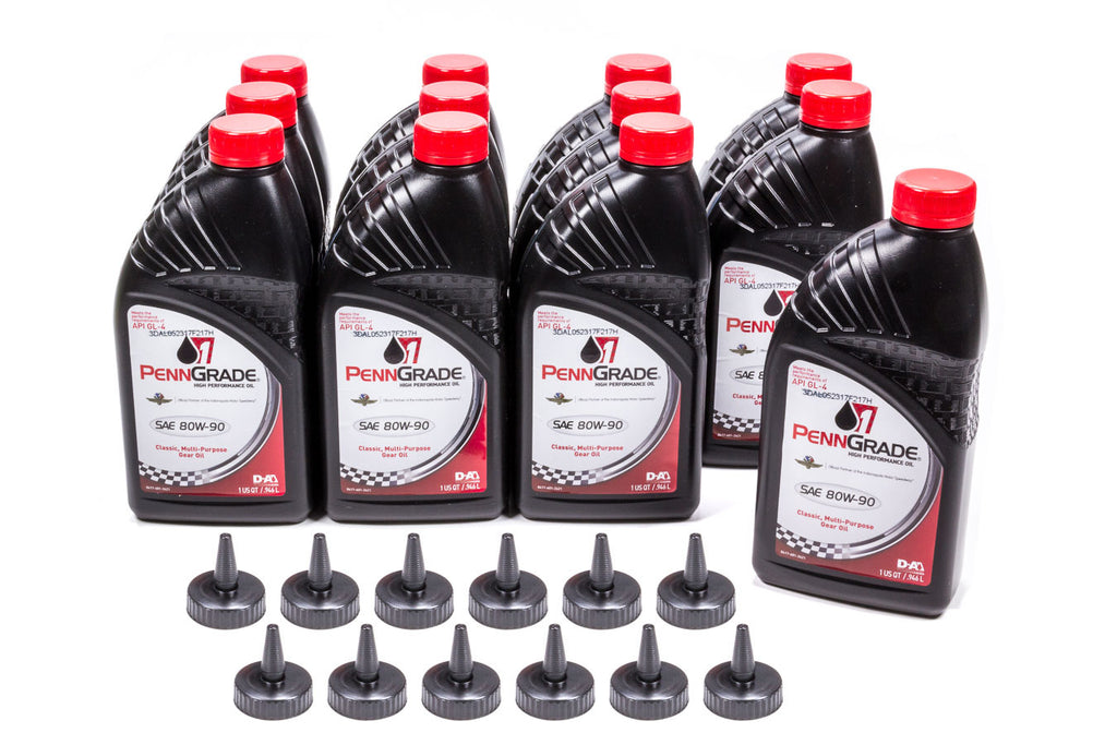 PENNGRADE MOTOR OIL 77296-12 - 80w90 Hypoid Gear Oil Case 12 x 1 Qt. GL-4 image