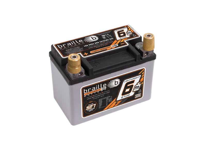 BRAILLE AUTO BATTERY B106 - Racing Battery 6.6lbs 527 PCA 5.8x3.4x4.1 image