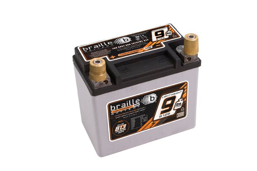 BRAILLE AUTO BATTERY B129 - Racing Battery 9.5lbs 813 PCA image