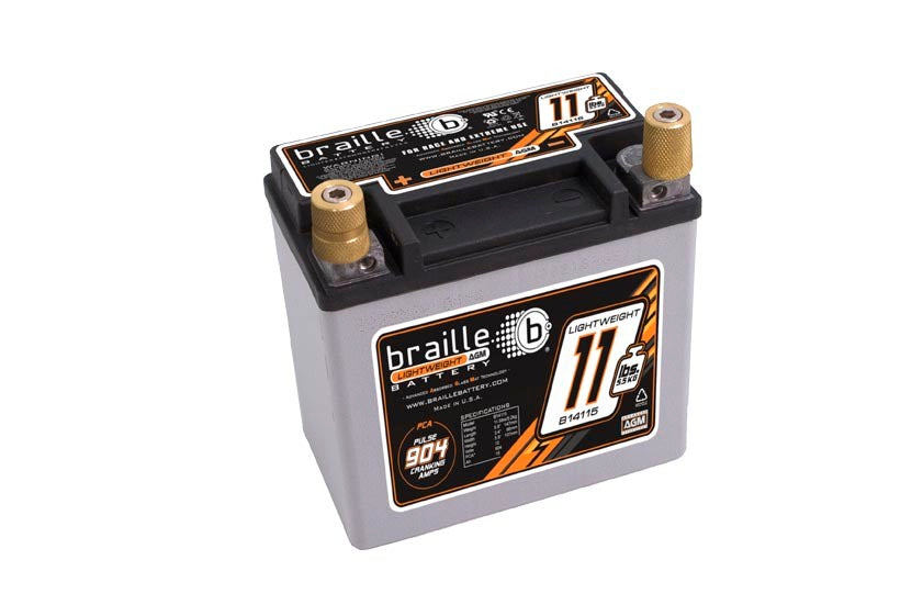 BRAILLE AUTO BATTERY B14115 - Racing Battery 11.5lbs 904 PCA 5.8x3.3x5.8 image