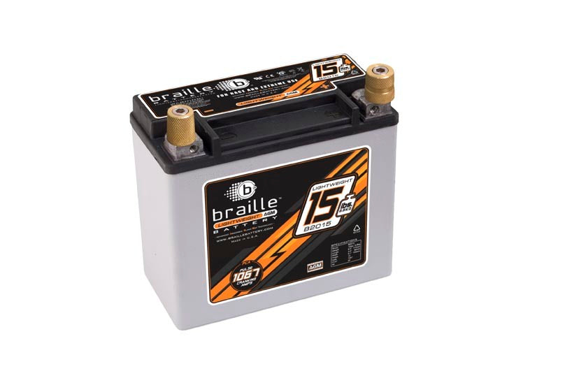 BRAILLE AUTO BATTERY B2015 - Racing Battery 15lbs 1067 PCA 6.8x3.3x6.1 image