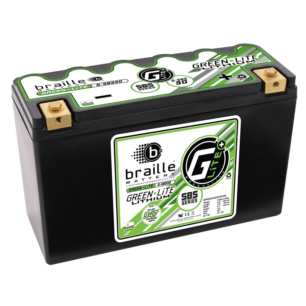 BRAILLE AUTO BATTERY G-SBS30 - Green-Lite Lithium G-SBC30 Battery 947 Amps image