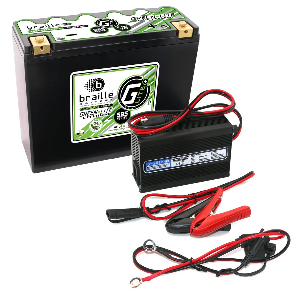 BRAILLE AUTO BATTERY G-SBS40C - Green-Lite Lithium G-SBC40 Battery/Charger image